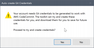 
            Create Git credentials
         