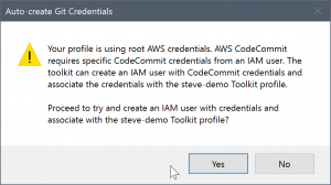 
            Create an IAM User with AWS CodeCommit credentials
         