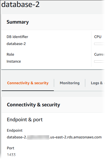 Connecting To A Db Instance Running The Microsoft Sql Server Database Engine Amazon Relational Database Service