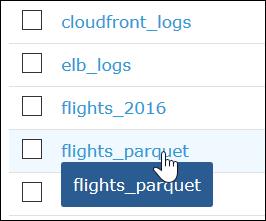
                        In the AWS Glue console, choose a table to edit.
                    