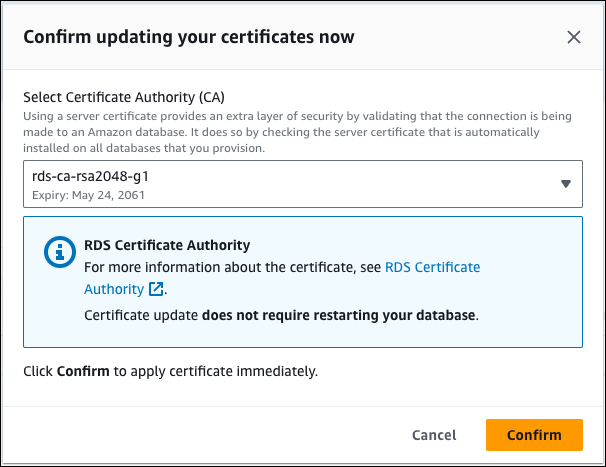 
                                        Confirm certificate rotation (Zertifikatrotation bestätigen)
                                    
