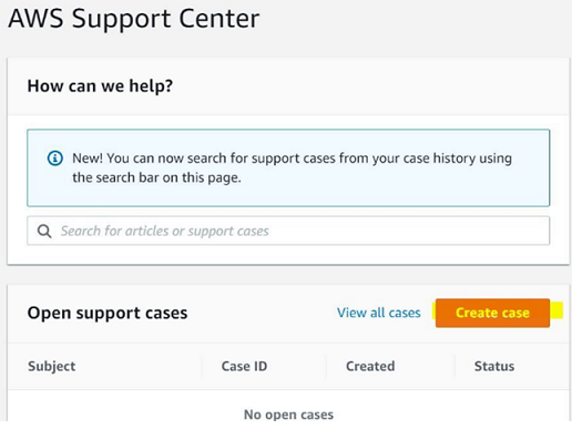 AWS Beispiel für ein Support Center.