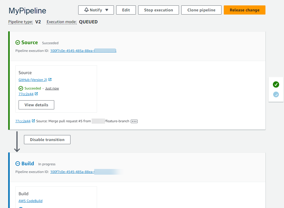 Ein Beispiel für einen Release-Prozess mit CodePipeline.