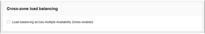 Classic Load Balancer-Einstellungen für zonenübergreifendes Load Balancing