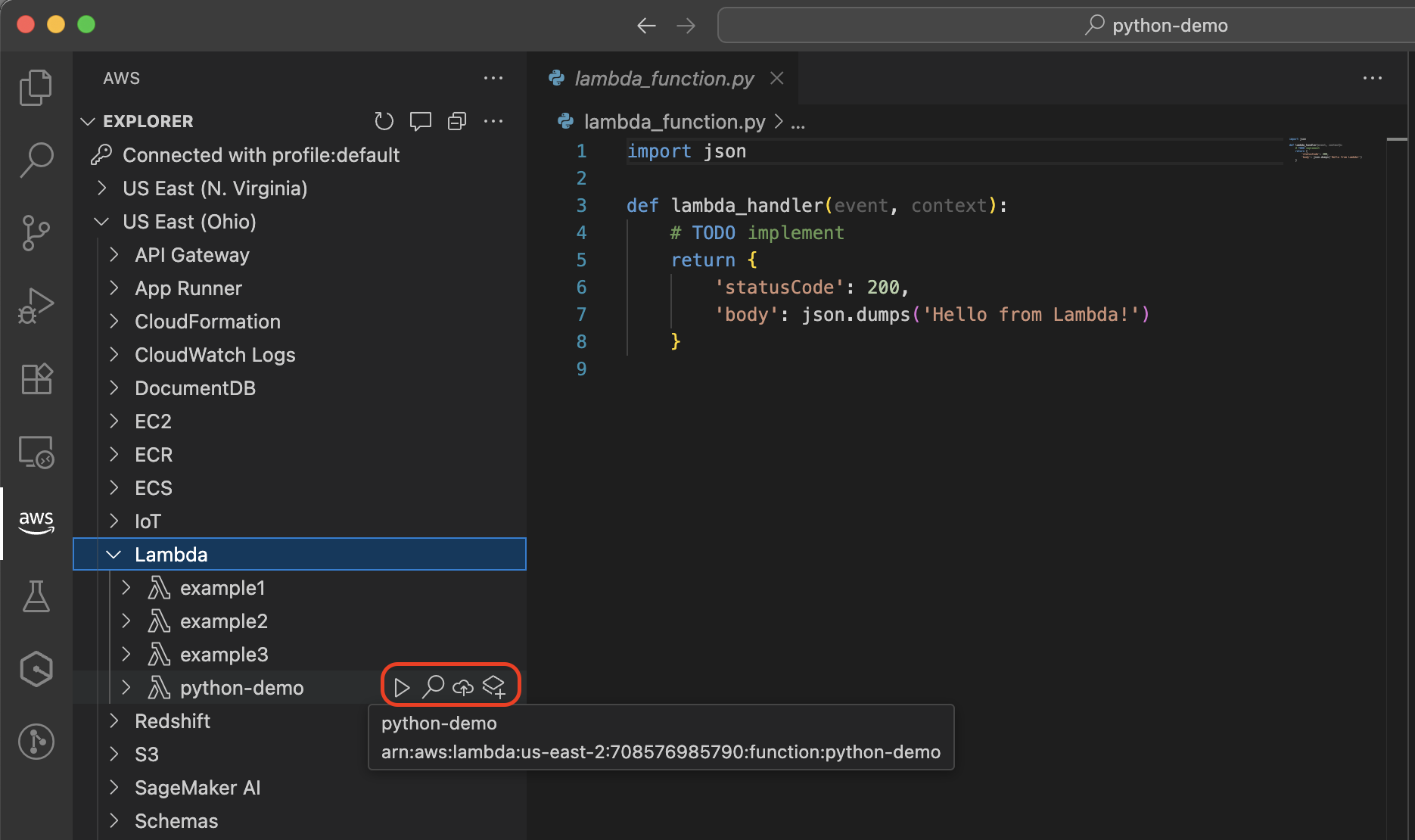 Lambda-Funktionen mit Aktionssymbolen zum Bereitstellen, Aufrufen und mehr