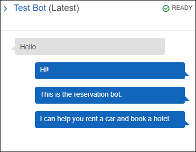 
                        Eine weitere mögliche Konversation mit einem Bot.
                    