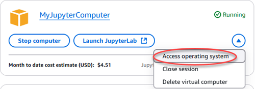 Die Betriebssystemoption Access.