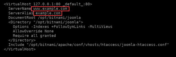 Konfigurationsdatei für virtuelle Hosts von Apache