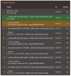 GUI input controls.