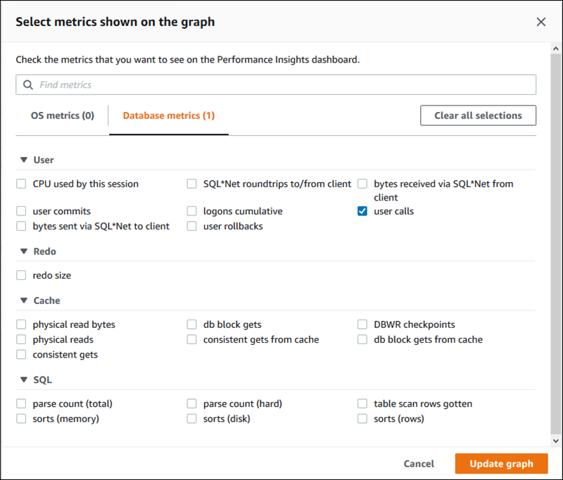 Filter metrics