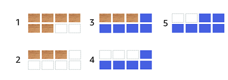 Diagrama que muestra seis tareas en un clúster con espacio para ocho tareas con un valor minimumHealthyPercent del 50 %.