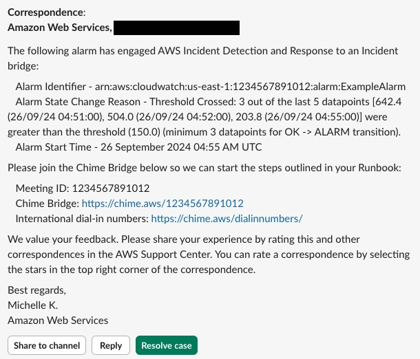 Consulte la correspondencia completa