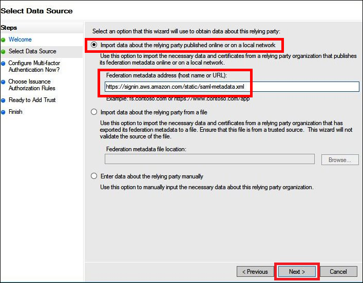 
                            Configurar el origen de datos.
                        