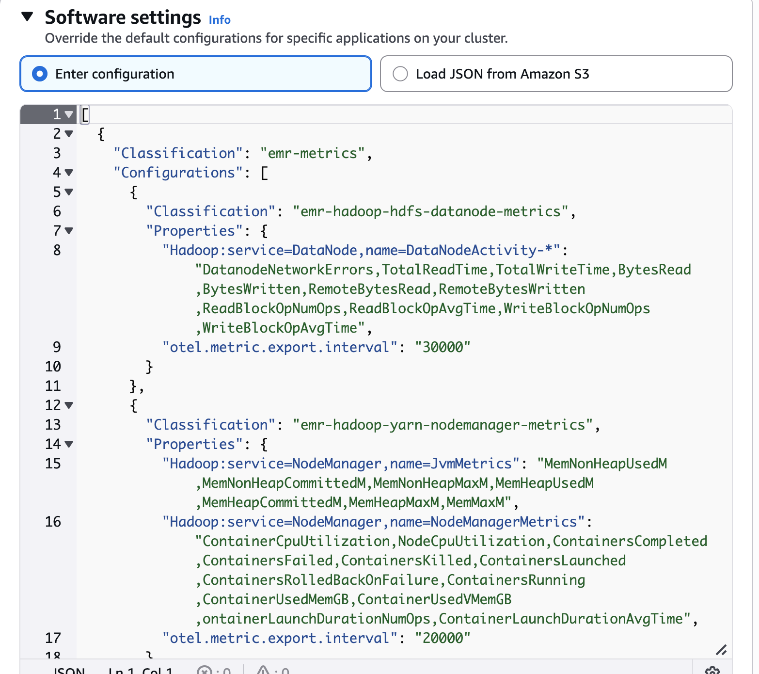 Configuración del software