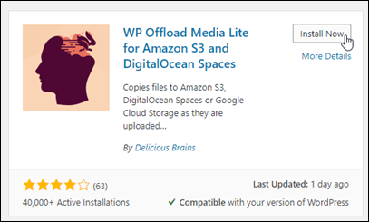 
            Plugin WP Offload Media Lite para.  WordPress
          