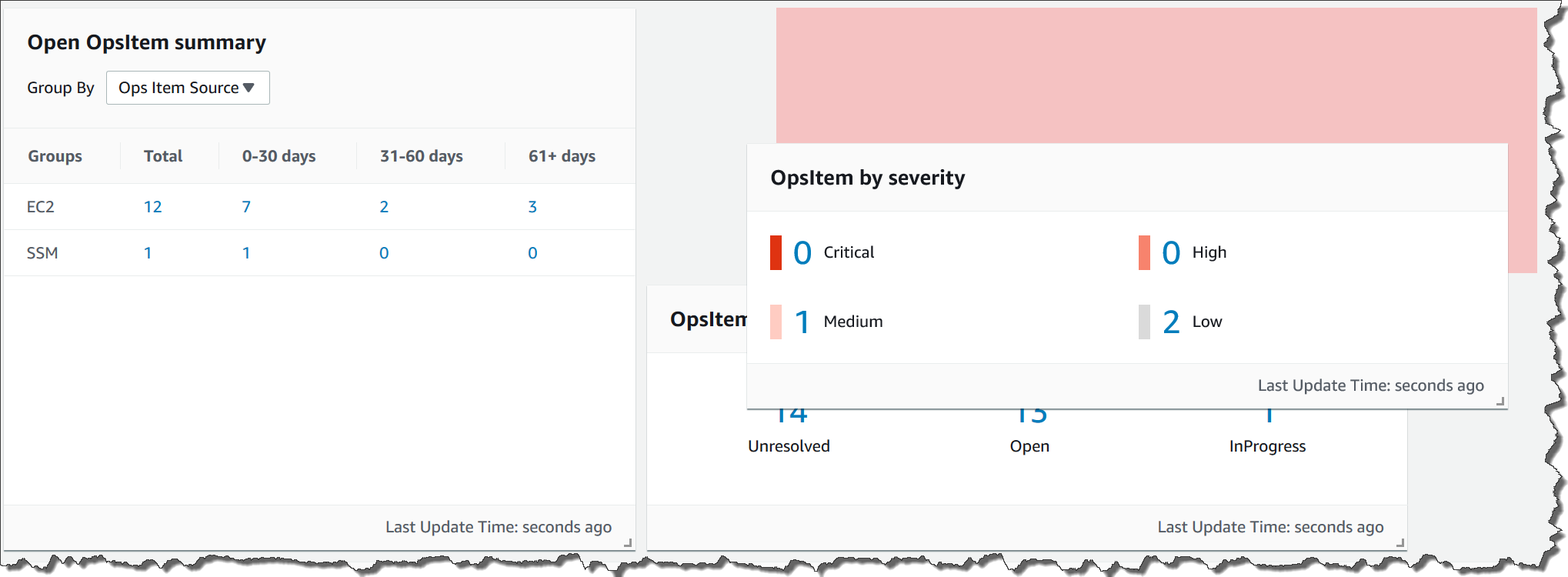 Movimiento de un widget en Systems Manager Explorer