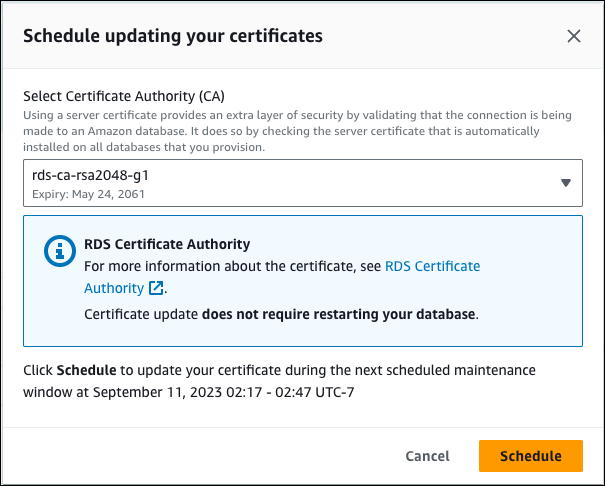 
                                        Confirmation de la rotation du certificat
                                    