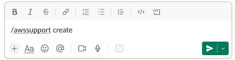 /awssupport créer.