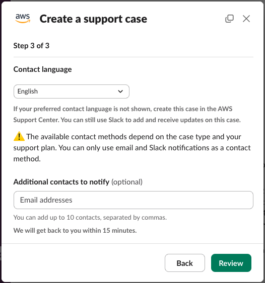 Configurez des contacts supplémentaires.