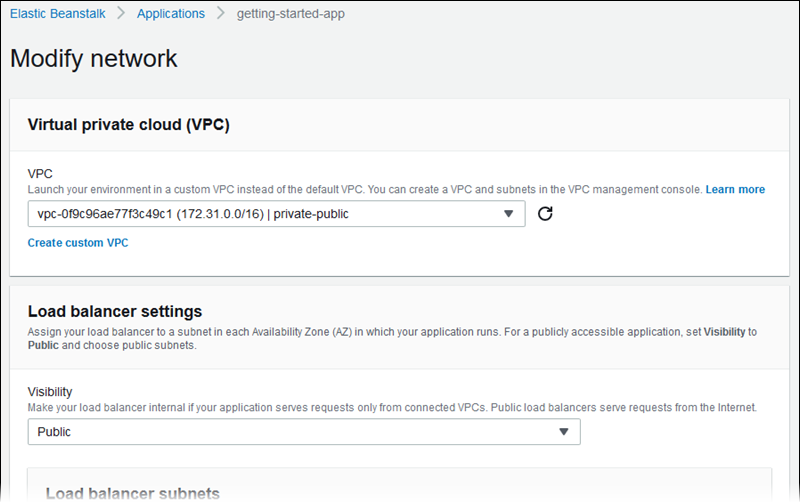 
            Page de configuration de la modification du réseau
          