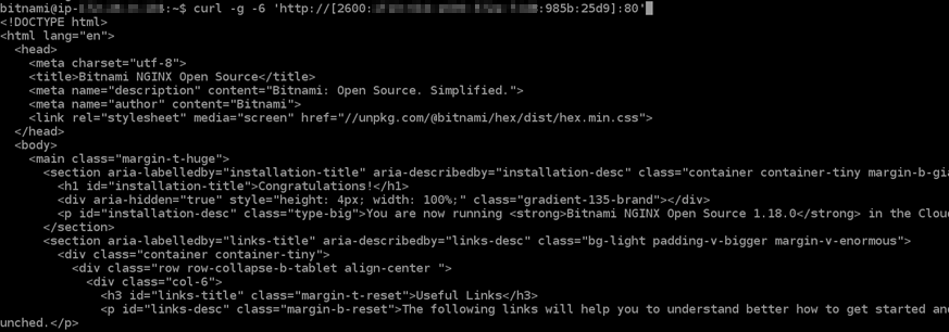 
                IPv6 configuré sur l'instance.
              