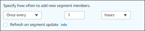 Exemple de fréquence d'ajout de participants provenant d'un segment.