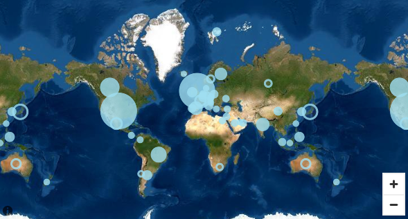 Voici un exemple d'image d'une représentation visuelle cartographique qui se base sur l'imagerie.