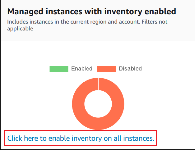 
                                Activation de Systems Manager Inventory sur tous les nœuds gérés dans le Compte AWS et la Région AWS actuels.
                            