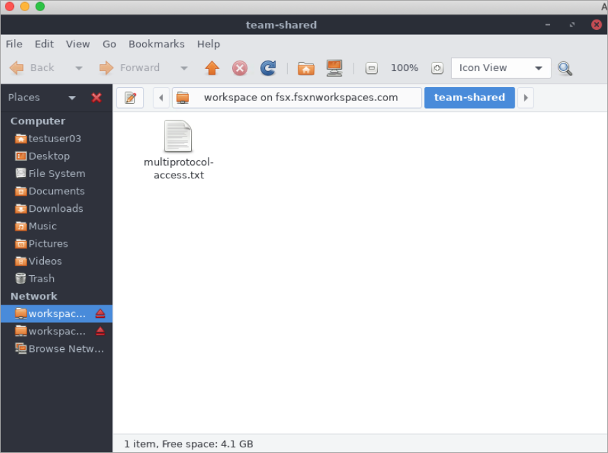 
            A Windows dialog showing a shared folder.
          