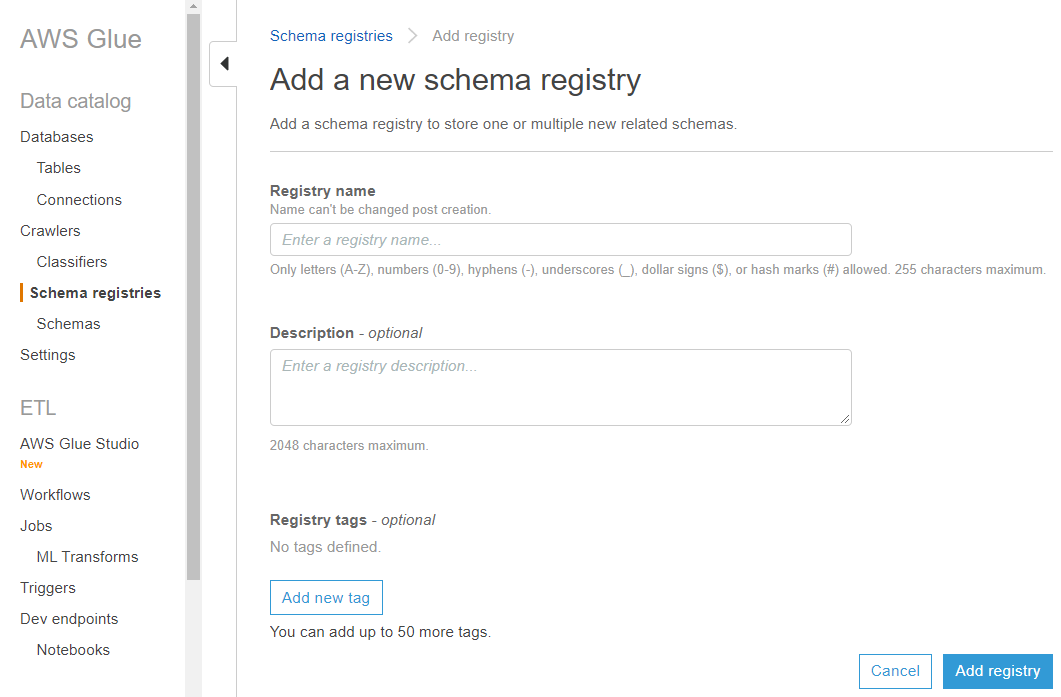 
			Example of a creating a registry.
			