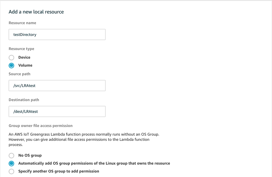 
        The Create a local resource page with Save highlighted.
       