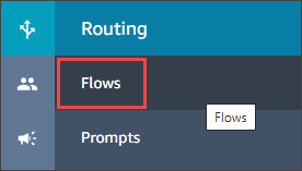 Menu yang menampilkan “Routing” dan “Flows”.