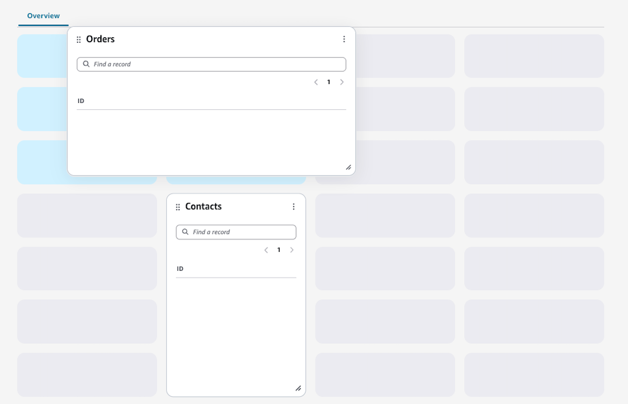 Sesuaikan dan pesan ulang widget Anda dalam tata letak explorer.