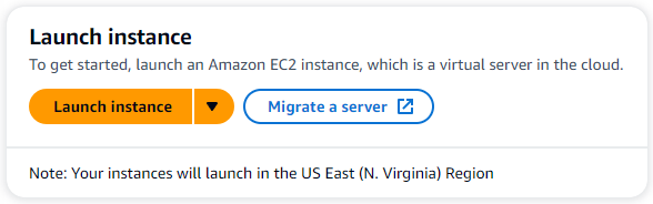 Bagian Luncurkan instance di konsol Amazon EC2.