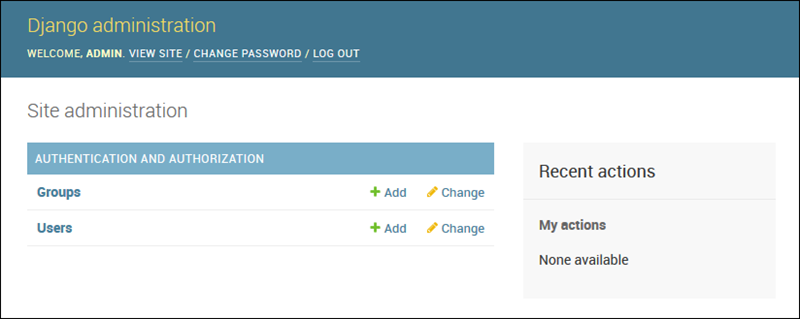 Konsol administrasi Django untuk situs web Django Anda di-deploy dengan Elastic Beanstalk