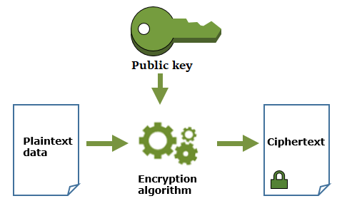 Mengenkripsi data pengguna dengan kunci publik dari pasangan kunci data di luar AWS KMS