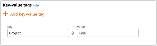 Kolom Key-value tags pada Lightsail membuat alur kerja instance.
