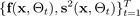 Mathematical formula showing a sequence of functions f and s with subscripts and superscripts.