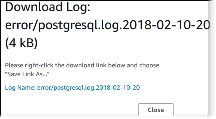 viewing log file
