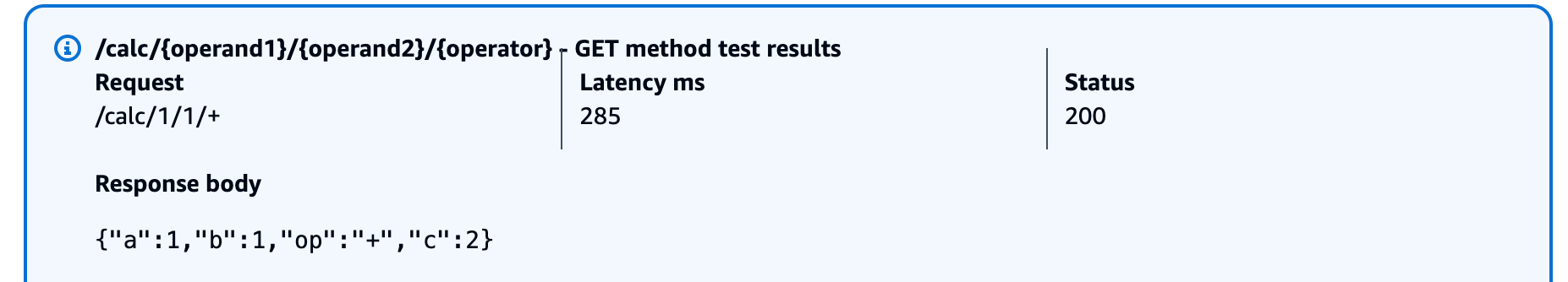 
            Map a method request URL path parameters to the integration
              request payload to call the Lambda function
          