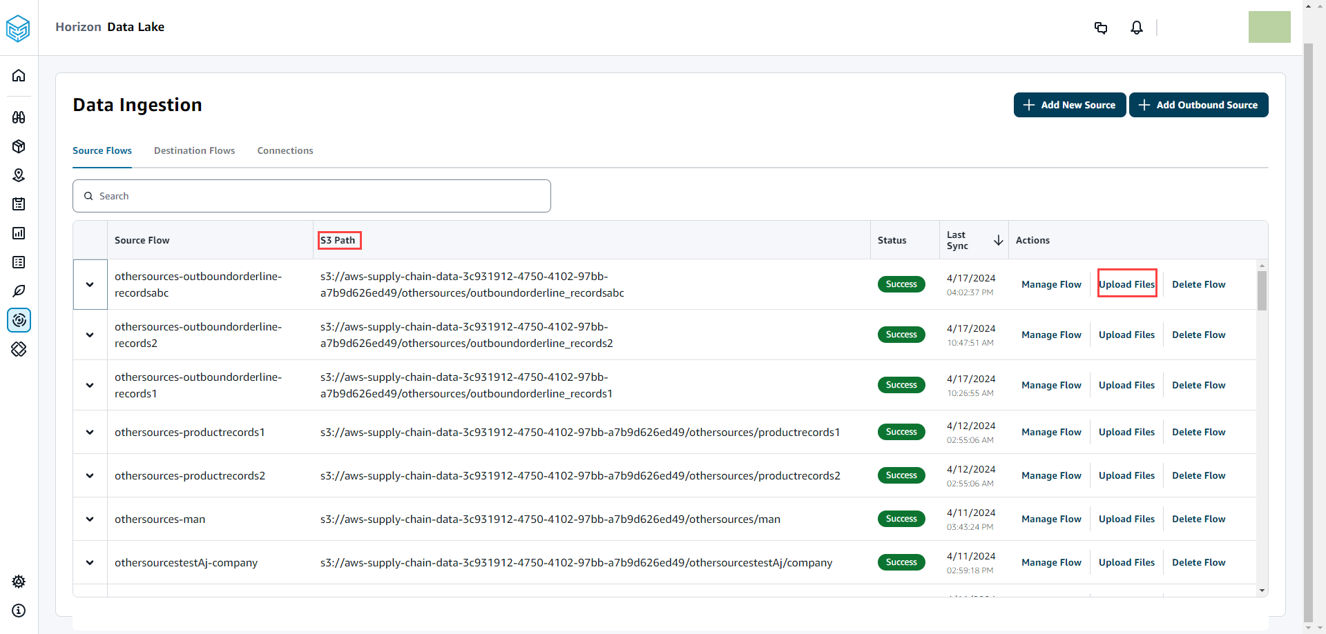 Data ingestion for subsequent file uploads