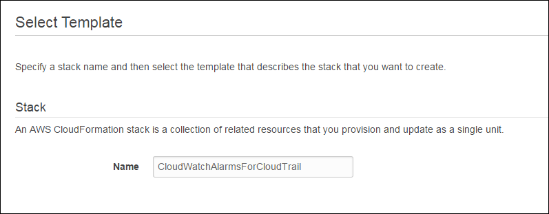 
                        Choose a template in the AWS CloudFormation console.
                    
