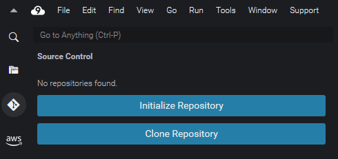 
        Interface options for initializing and cloning a Git repository
      