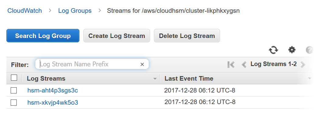 
            The log stream for an HSM in CloudWatch Logs.
        