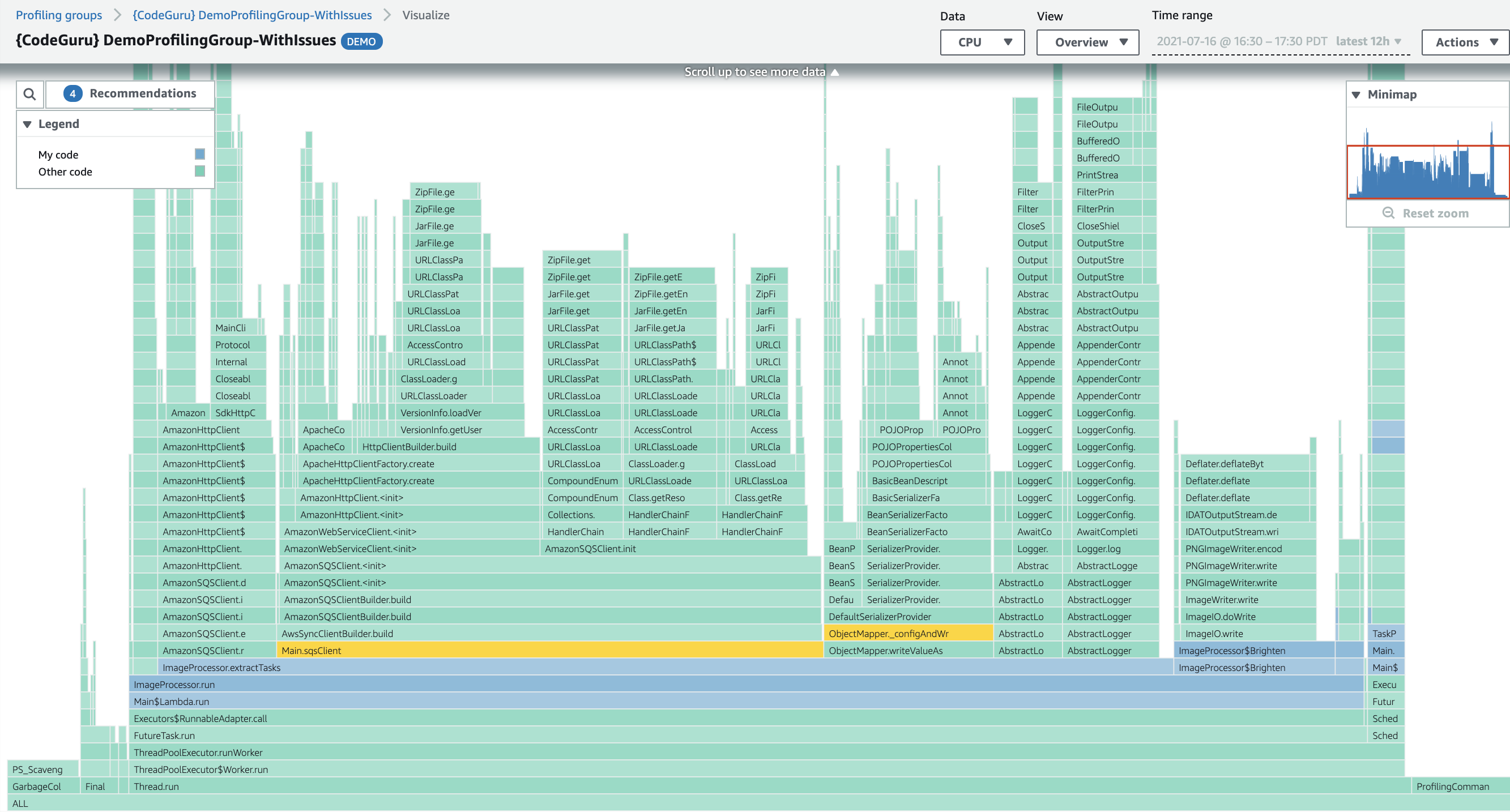 
                Image: CPU visualization of demo application.
              