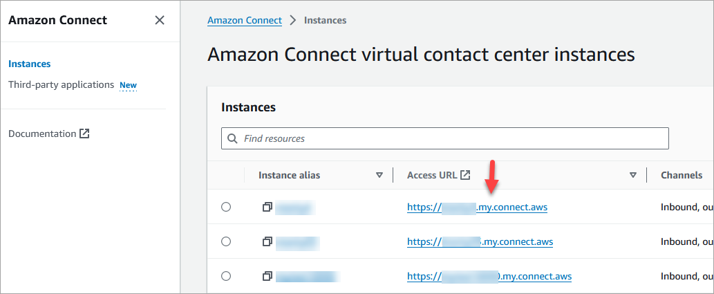 
                    The access URL on the Amazon Connect console.
                