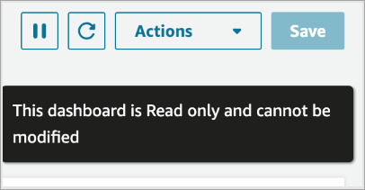 A reports page with the Save button disabled, and a message that the report is Read-only.