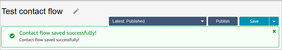 The message Flow saved successfully.