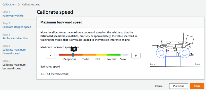 
                            Image: Calibrate steering center for the AWS DeepRacer vehicle.
                        