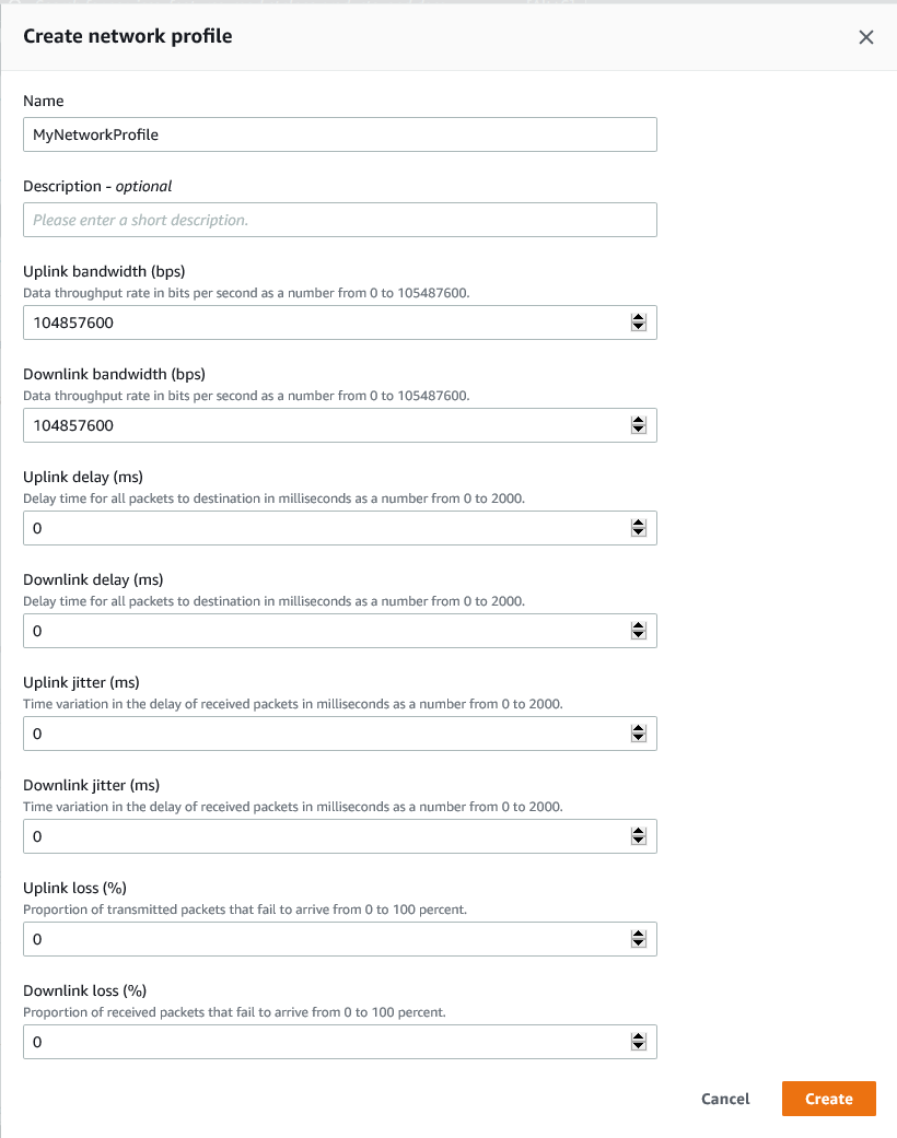 
            Create a new network profile
          